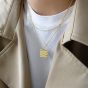 Casual Geometry Square 925 Sterling Silver Necklace