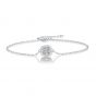 Bridesmaid Moissanite CZ Geometry Square 925 Sterling Silver Bracelet