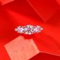 Fashion Round Moissanite CZ 925 Sterling Silver Adjustable Ring