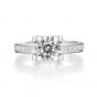 Friend's 1ct Moissanite CZ Square 925 Sterling Silver Adjustable Ring