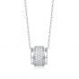 Girl Moissanite CZ Lucky Bead Tube 925 Sterling Silver Necklace
