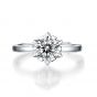 New Moissanite CZ Snowflake 925 Sterling Silver Adjustable Ring