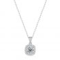 Holiday Moissanite CZ Waterdrop Round Flower 925 Sterling Silver Necklace