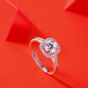 Geometry Moissanite CZ Square Classic 925 Sterling Silver Adjustable Ring