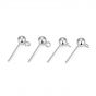 Simple Beads Ball 925 Sterling Silver DIY Earring Bails