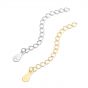 Fashion Waterdrop  Rolo Chain 925 Sterling Silver DIY Extended Chain