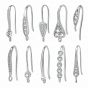 Casual CZ Waterdrop Leaf 925 Sterling Silver DIY Earrings Hooks