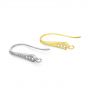 Casual CZ Waterdrop Leaf 925 Sterling Silver DIY Earrings Hooks