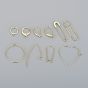 Simple Circle Paper Clip Heart 925 Sterling Silver DIY Settings Earring  Back