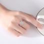 Elegant Moissanite CZ Crown 925 Sterling Silver Adjustable Ring