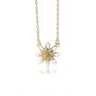 Girl CZ Daisy Flower 925 Sterling Silver Necklace