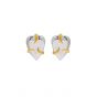 Minimalist Embrace Heart 925 Sterling Silver Stud Earrings