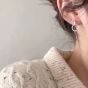 Simple Geometry Loop 925 Sterling Silver Stud Earrings