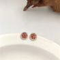 New Traditional Chinese Fu 925 Sterling Silver Stud Earrings