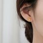 Asymmetry Cute Mini Flowers 925 Sterling Silver Stud Earrings