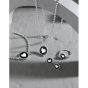 Women Heart Black Epoxy 925 Sterling Silver Necklace Ring Earrings Bracelet Jewelry Set