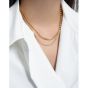 Fashion Asymmetry Beads Chain 925 Sterling Silver Necklace