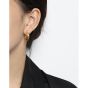Fashion Multi Layers Cross 925 Sterling Silver Hoop Earrings