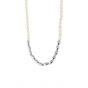 Asymmetry Oval Natural Pearl Waterdrop 925 Sterling Silver Necklace