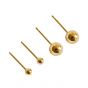 Minimalist Golden Beads 925 Sterling Silver Stud Earrings