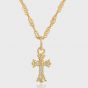 Modern Gorgeous CZ Cross 925 Sterling Silver Necklace