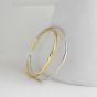 Simple Irregular Wave New 925 Sterling Silver Open Bangle