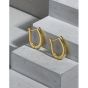 Geometry U Shape Fashion 925 Sterling Silver Hoop Earrings