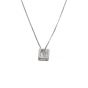 Gift Geometry CZ  Magic Cube Hollow 925 Sterling Silver Necklace