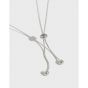 Simple Snake Chain Beads Adjustable 925 Sterling Silver Necklace