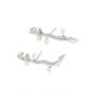 Elegant Irregular Branch Shell Pearls 925 Sterling Silver Stud Earrings