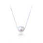 Promise Round Shell Pearl 925 Sterling Silver Necklace