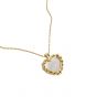 Anniversary Mother of Shell Heart 925 Sterling Silver Necklace