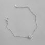 Holiday Simple Round CZ Hollow Chain 925 Sterling Silver Bracelet