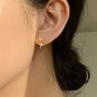 Women Shell Pearl Rose Flower 925 Sterling Silver Stud Earrings