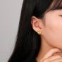 Honey Moon Irregular Heart New 925 Sterling Silver Stud Earrings