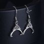 Fashion Heart Bear Bow Trefoil Earrings Hook  925 Sterling Silver DIY Earring Settings