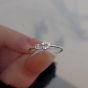 Gift CZ Pin Clip 925 Sterling Silver Adjustable Ring