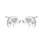 Cute Animal CZ Elephant 925 Sterling Silver Stud Earrings