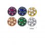 Colorful CZ Bubbles 925 Sterling Silver Stud Earrings