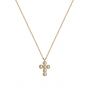Women Shell Pearl Cross 925 Sterling Silver Necklace