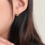 Geometry Round Hot 925 Sterling Silver Stud Earrings