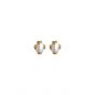 Simple Mini Oval Shell Pearl 925 Sterling Silver Stud Earrings