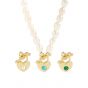 Women Natural Turquois Agate Shell Pearl Heart OT 925 Sterling Silver Necklace