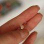 Simple Mini CZ Oval 925 Sterling Silver Adjustable Ring