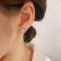 Cute Mini CZ Hearts 925 Sterling Silver Stud Earrings