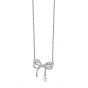 Honey Moon CZ Bow-Knot Star 925 Sterling Silver Necklace