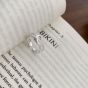 Simple Double Layers Beads Knot 925 Sterling Silver Adjustable Ring
