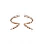 Fashion CZ Snake Wave 925 Sterling Silver Stud Earrings