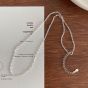 Gift Pig Nose Puffed Chain Hollow 925 Sterling Silver Necklace