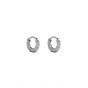 Simple Mini Irregular Circle Geometry 925 Sterling Silver Huggie Hoop Earrings